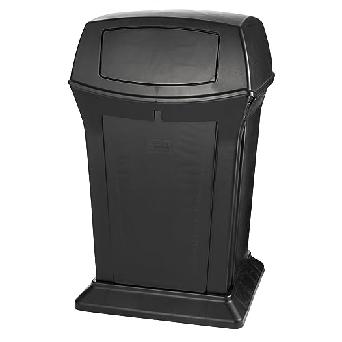 Rubbermaid Commercial Products Black / 45 Gallon / With Doors Trash, Recycling & Compost