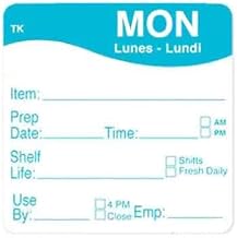 DayMark - 1143681 - ToughMark 2 x 2 Monday Shelf Life Label