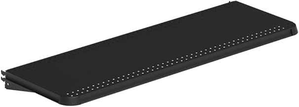 Lozier 2’ Contoured End Shelf for Gondola Shelving Unit & Retail Display Shelves | Retail Display Shelf Accessory | Durable Retail Shelving System | 2’ W x 13” D Charcoal