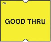 DayMark Safety Systems IT120473 DissolveMark Date Coder Dissolvable Label, Good Thru, for DM4 SpeedyMark 20 2-Line Marking Gun, Yellow Pack of 8 Rolls