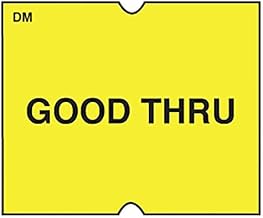 DayMark Safety Systems IT120473 DissolveMark Date Coder Dissolvable Label, Good Thru, for DM4 SpeedyMark 20 2-Line Marking Gun, Yellow Pack of 8 Rolls