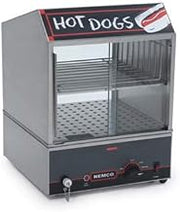 Nemco 8300-220 Countertop Hot Dog Steamer w/Bun Warmer, 150-Hot Dogs & 30-Bun Capacity, 220/1V