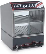 Nemco 8300-220 Countertop Hot Dog Steamer w/Bun Warmer, 150-Hot Dogs & 30-Bun Capacity, 220/1V