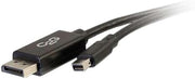 C2G Cables to Go 54301 6-ft Mini DisplayPort to DisplayPort Male/Male Adapter Cable, BK