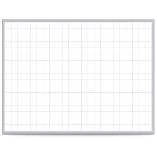 Ghent Standard / 30"W x 4.3"H / 2 Inch Grid Dry Erase Boards
