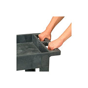 Plastic 2 Shelf Tray Service & Utility Cart 34 x 17 5" Rubber Casters by Global Industrial – Plastic, Gray, Model 241749