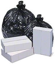 Linear Low 40x46 Black Perforated Coreless Roll Can Liner - 100 per case.