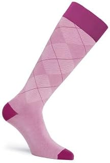 JOBST Style SoftFit Compression Socks Knee High 15-20 mmHg, Closed Toe, Medium, Petite, Argyle Pink