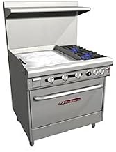Southbend H4361D-2TL 36" 2-Burner Gas Range with Griddle, LP, Each