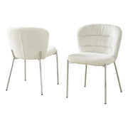 Best Quality Furniture Cream / Silver / 19" Side Chair / Modern, Chic, Transitional, Contemporary Chairs