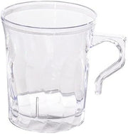 Fineline 208CL Clear Plastic Flairware Coffee Mug,8 oz - 288 per case