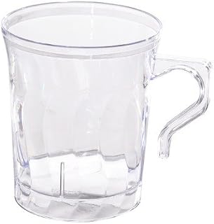 Fineline 208CL Clear Plastic Flairware Coffee Mug,8 oz - 288 per case