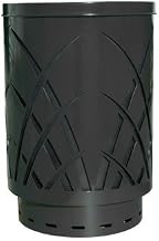 Covington 40-Gal Sawgrass Laser Cut Metal Waste Receptacle with Rain Cap Finish: Black