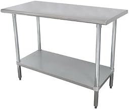 Height Adjustable Stainless Steel Top Workbench Size: 35.5" H x 72" W x 30" D