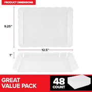 Stock Your Home 48 / 1 Pack Pack of 48 / Clear Serving Trays