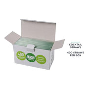 ECO PRODUCTS Bulk / 9600 / 7.75" Clear W/Stripe Straws