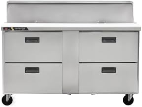 Traulsen CLPT-6016 60" 2-Section Refrigerated Prep Table - (4) Drawers