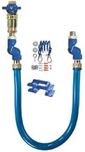 Dormont 16100KITCF2S48PS 1" Blue Hose Moveable Gas Connector Kit 48" Long with Blue PVC, 1 Safety Quik QDV, 2 Swivel MAX & 1 Pair of Safety Set