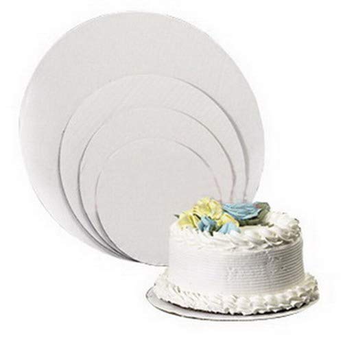 Single Wall Circular Cake Board White by Vineland Packaging – White, Pack of 250, Model 12763