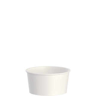 Solo VS606X-02050 6 oz White Vs DSP Paper Food Container (Case of 1000)