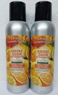 Smoke Odor Exterminator Set of Two 7 oz Large Spray, Orange Lemon Splash | Set of 2 Spray Cans