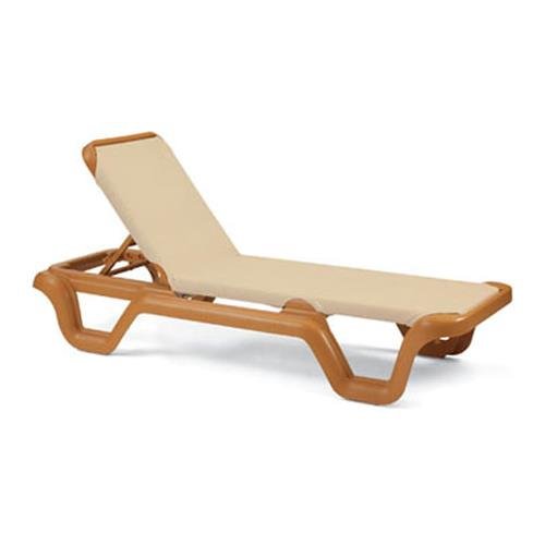 Marina Sling Chaise Lounge - (14 pack) by Grosfillex – Resin, Model 99414108