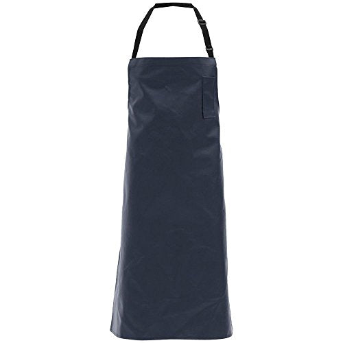 Locknane Navy Blue Synthetic Leather Bib Apron - 37"L x 26"W by LOCKNANE MANUFACTURING INC – 1, Vinyl, Navy Blue, Model APRHSVHUBE NA-37