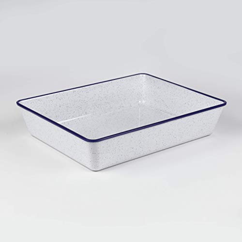 American Metalcraft White, blue speckled / 212 oz. / Classic Serving Bowls