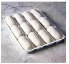 Bridgford Foods Proof and Bake White Bun Dough Loaf, 4 Ounce -- 80 per case.