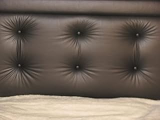 Luxor Vinyl Upholstered Bed (Queen, Black)