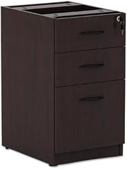 Alera Valencia Series Full Pedestal File, Left/Right, 3-Drawers: Box/Box/File, Legal/Letter, Mahogany, 15.63" x 20.5" x 28.5