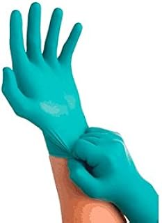 Ansell TouchNTuff 92-616 Blue XL Powder Free Disposable Gloves - Food Grade - 9 in Length - Rough Finish - 3 mil Thick - 586316 [PRICE is per BOX]