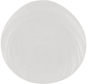 CAC China BAHAMAS BHM-7 Embossed Bone White Porcelain Plate 7-1/2x7x3/4, Set of 36