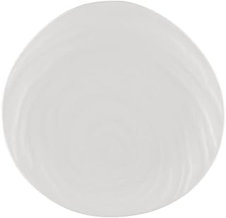 CAC China BAHAMAS BHM-7 Embossed Bone White Porcelain Plate 7-1/2x7x3/4, Set of 36