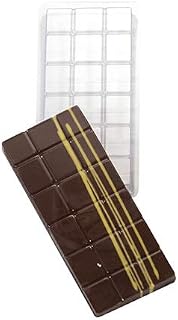 Martellato 20TC005 Light-Choco-Bar 18-Section-Tablet Chocolate Mold 130 Millimeters x 55 Millimeters, Pack of 5