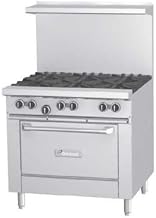 Garland G36-4G12R G Starfire Pro Series Gas Restaurant Range 36"W with (4) 33,000 BTU Open Burners, (1) 12" Griddle & Standard Oven