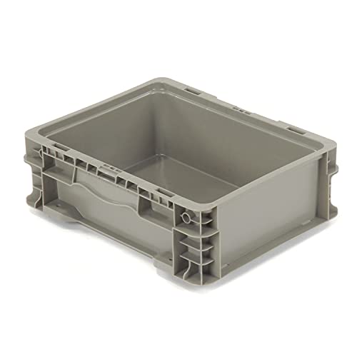 Straight Wall Container Solid NRSO1215-05 - 12 x 15 x 5 Gray by Monoflo International – 150.0 pounds, Polyethylene (PE), Gray, Model 652741