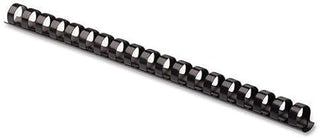 Fellowes Plastic Comb Bindings, 3/8", 55 Sheet Capacity,25/PK,BK (52322)