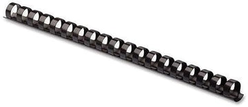 Fellowes Plastic Comb Bindings, 3/8", 55 Sheet Capacity,25/PK,BK (52322)