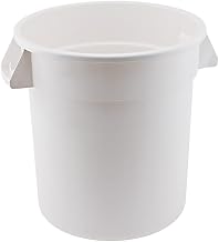 Winco 10 Gallon White Polyethylene Container
