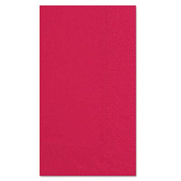 Dinner Napkins, Paper, 1/8 Fold, Two-Ply, 15quot; x 17quot;, Red