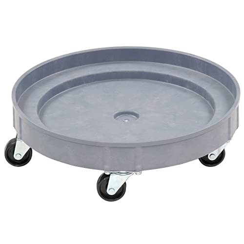 Drum Dolly for 30 & 55 Gallon Drums by Global Industrial – 25.5"L x 24.5"W x 10.2"H, Plastic, Gray, Model SD3-5