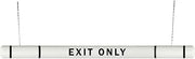 ClearanceGard 4" x 80" Clearance Bar Kit- Exit Only Lettering - Innoplast (White Black Tape)
