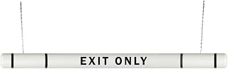 ClearanceGard 4" x 80" Clearance Bar Kit- Exit Only Lettering - Innoplast (White Black Tape)
