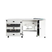 Sauder Soft White / unspecified / Adjustable Sewing Cabinets
