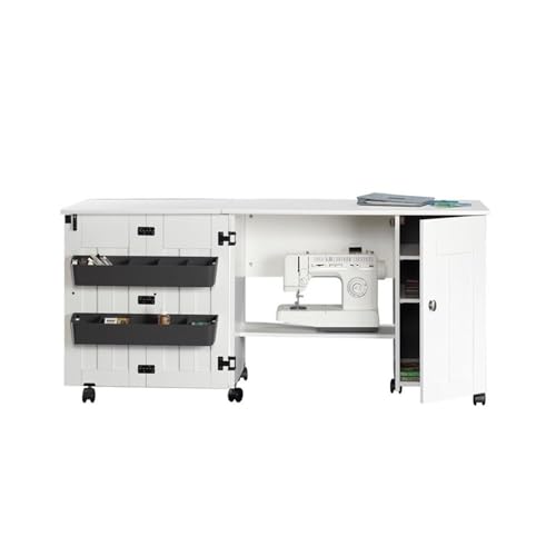 Sauder Soft White / unspecified / Adjustable Sewing Cabinets