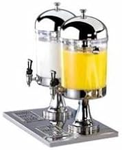 Tablecraft 72 Double 2.1 Gal Beverage Dispenser, Polycarbonate w/ Stainless Steel, Each