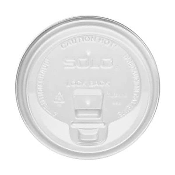 Solo LK316W-0007 White Travelock Reclosable Plastic Lid - For Solo Paper Hot Cups (Case of 1000)
