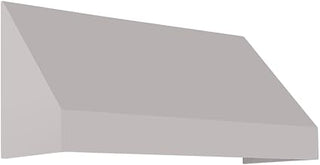 AWNTECH 5.375 Ft New Yorker Rigid Valance Style Door/Window Awning Fixed Outdoor Canopy 64.5 Inch W x 44 Inch H x 48 Inch Proj, Gray