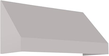 AWNTECH 5.375 Ft New Yorker Rigid Valance Style Door/Window Awning Fixed Outdoor Canopy 64.5 Inch W x 44 Inch H x 48 Inch Proj, Gray